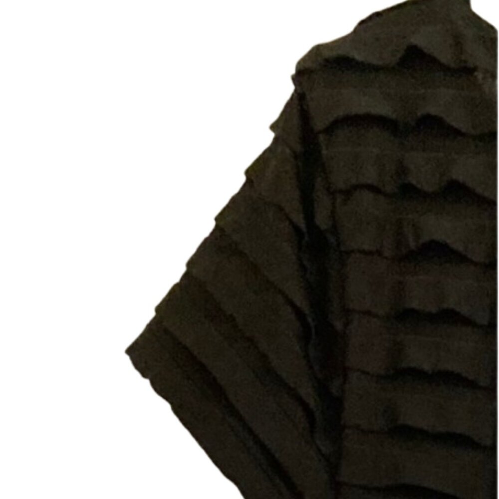 Banana Republic Women's Dress Sheath Black Tiered Ruffle SS Lined Stretch, XL - Picture 8 of 8